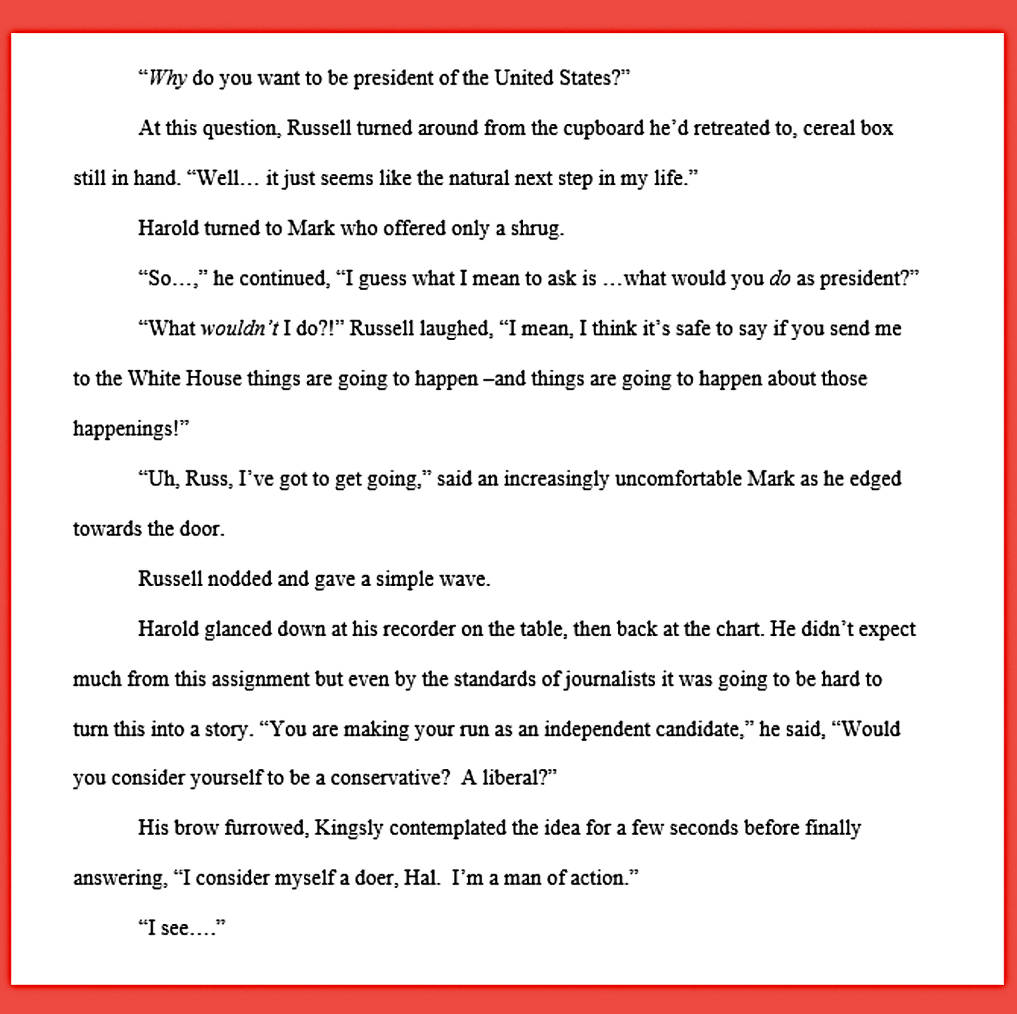 The Fourth Estate Issue #1